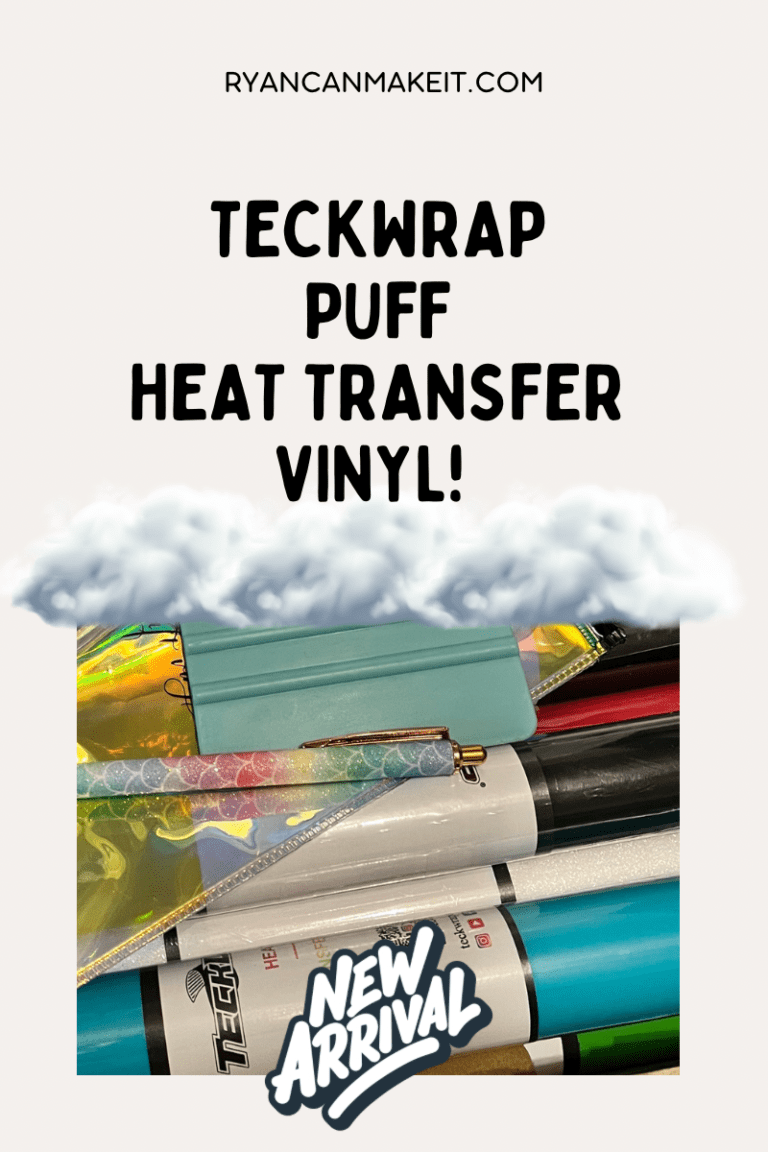 LET’S TRY TECKWRAP CRAFT PUFF HEAT TRANSFER VINYL!